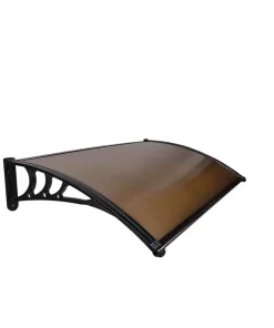 Nadstrešnica Aluminijumska 150x120cm Crna Bronza 5mm
