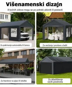 Venturo Titan 600x300cm Siva Garaža Šator Paviljon