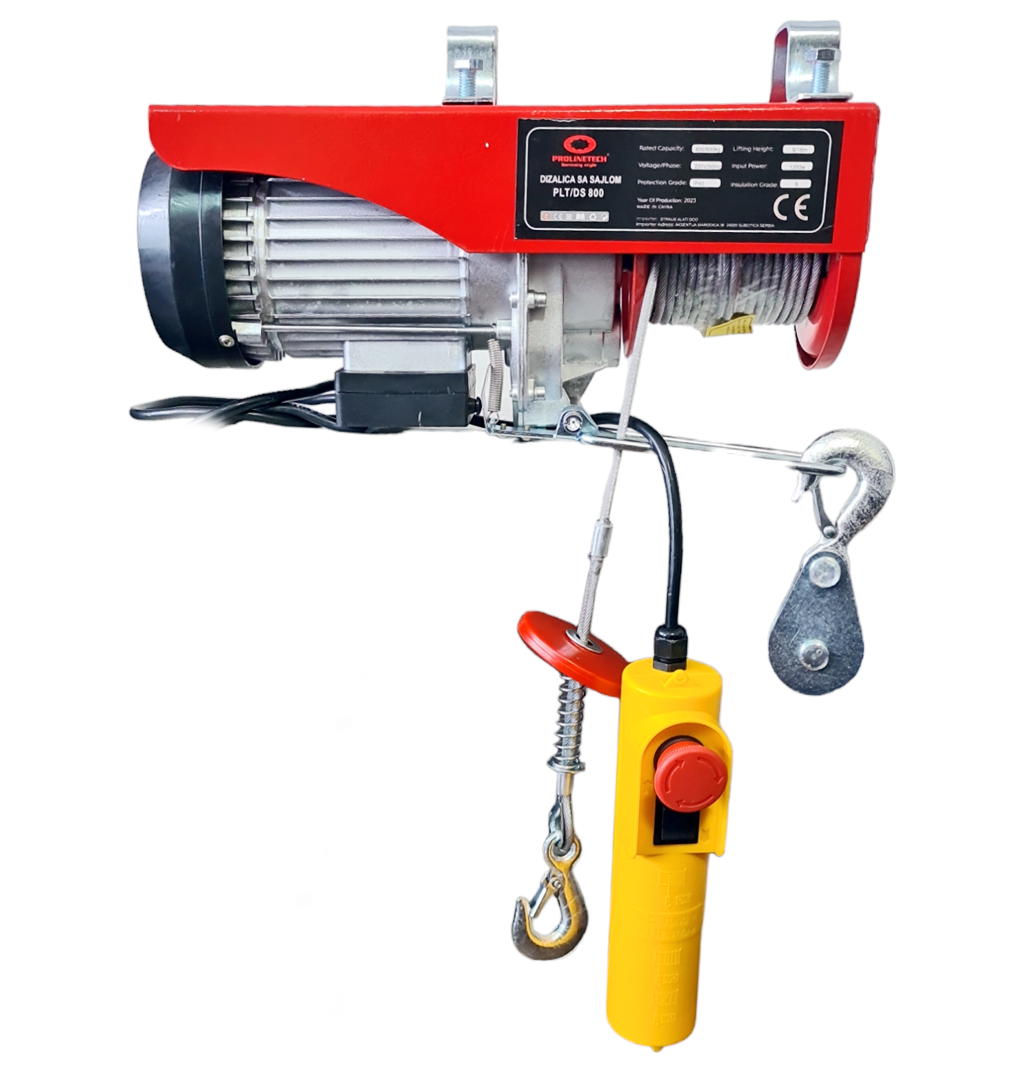 PROLINETECH Dizalica sa sajlom – Vrabac 400/800kg Germany Style PLT/DS800 - Slika 6